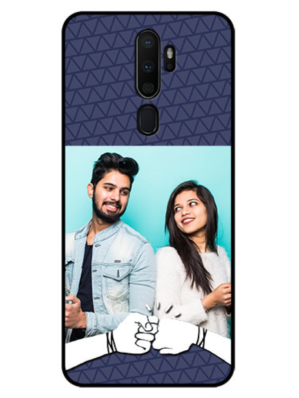 Custom Oppo A9 2020 Photo Printing on Glass Case  - with Best Friends Design  