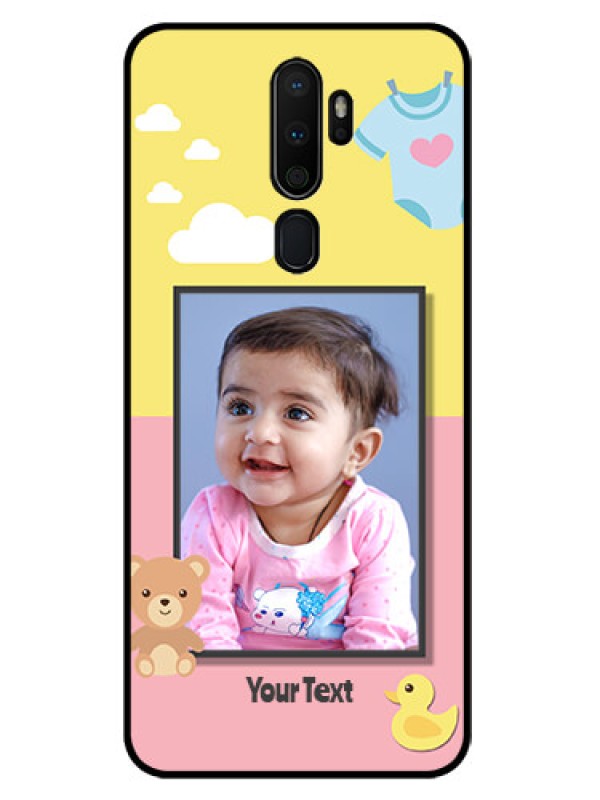 Custom Oppo A9 2020 Photo Printing on Glass Case  - Kids 2 Color Design