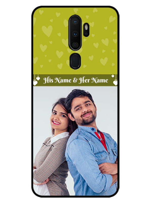 Custom Oppo A9 2020 Custom Glass Phone Case  - You & Me Heart Design