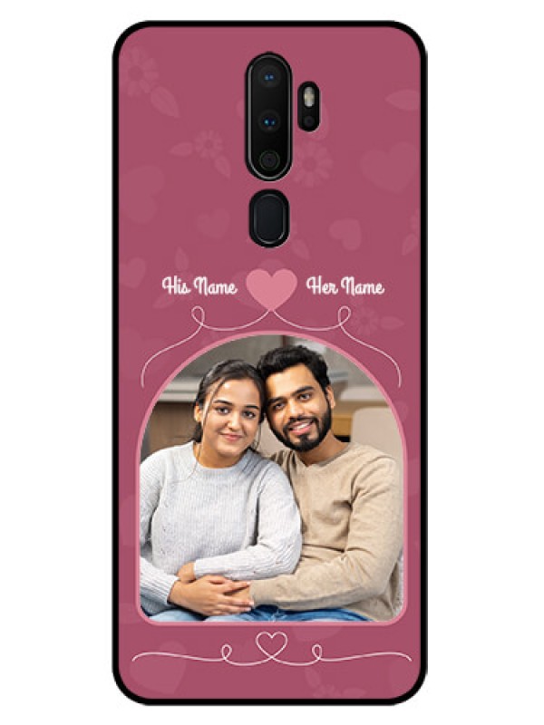 Custom Oppo A9 2020 Photo Printing on Glass Case  - Love Floral Design