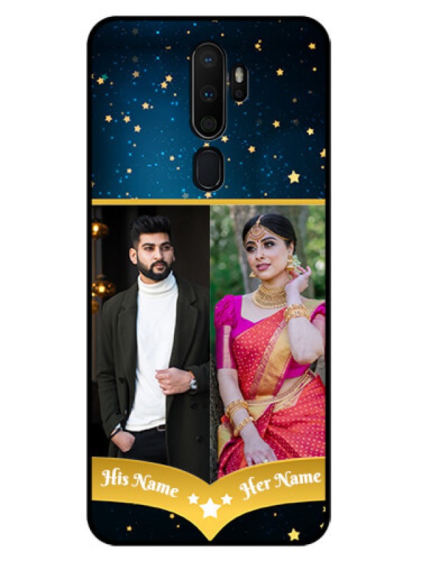 Custom Oppo A9 2020 Custom Glass Phone Case  - Galaxy Stars Backdrop Design