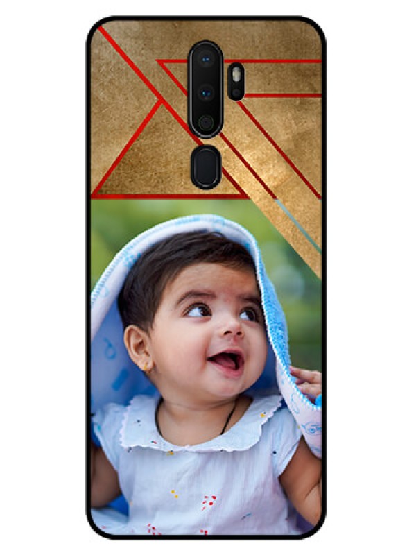 Custom Oppo A9 2020 Personalized Glass Phone Case  - Gradient Abstract Texture Design