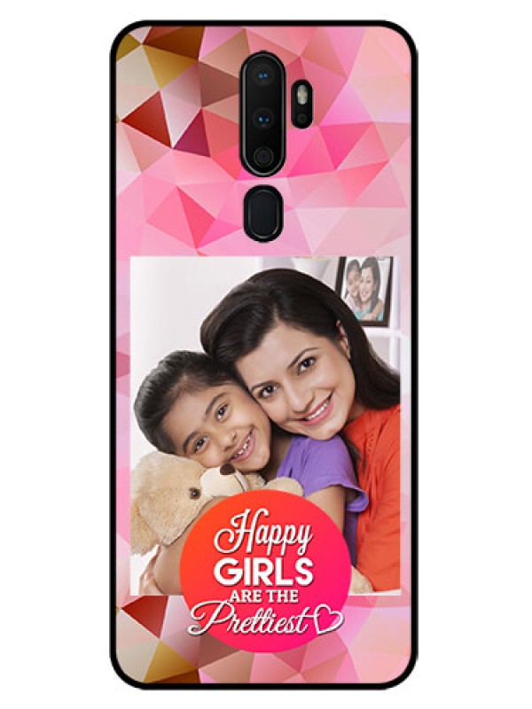 Custom Oppo A9 2020 Photo Printing on Glass Case  - Abstract Triangle Design