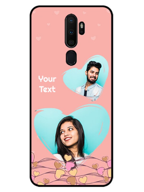 Custom Oppo A9 2020 Custom Glass Mobile Case  - Love Doodle Design