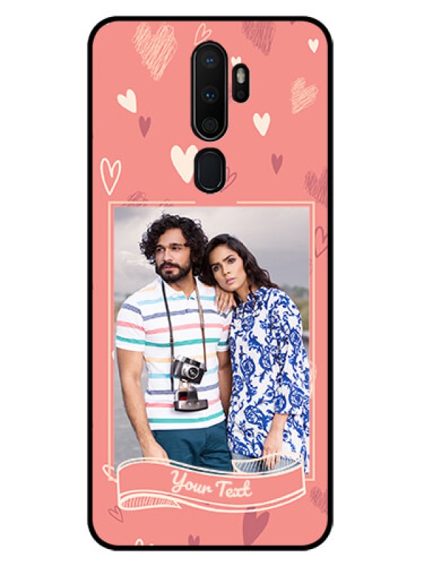 Custom Oppo A9 2020 Custom Glass Phone Case  - Love doodle art Design