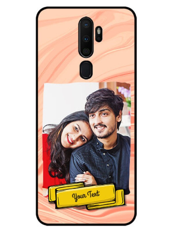 Custom Oppo A9 2020 Personalized Glass Phone Case  - Marble Texture Design