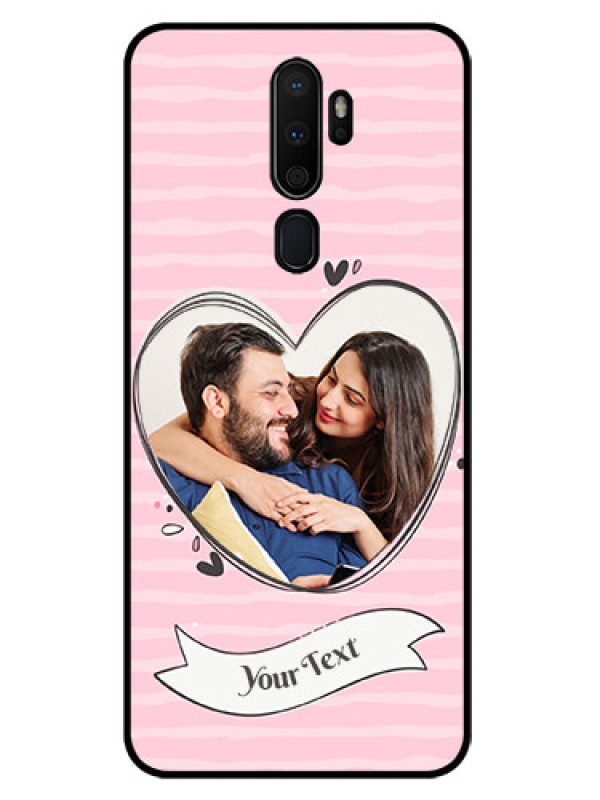 Custom Oppo A9 2020 Custom Glass Phone Case  - Vintage Heart Design