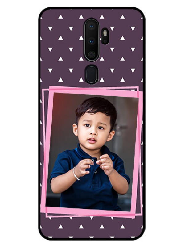 Custom Oppo A9 2020 Custom Glass Mobile Case  - Triangle Pattern Dotted Design