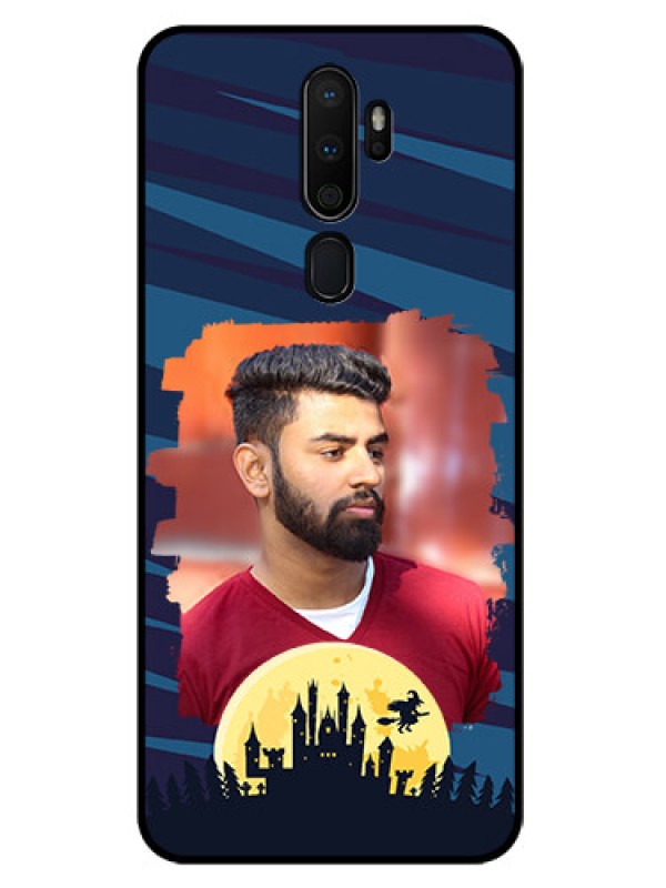 Custom Oppo A9 2020 Photo Printing on Glass Case  - Halloween Witch Design 