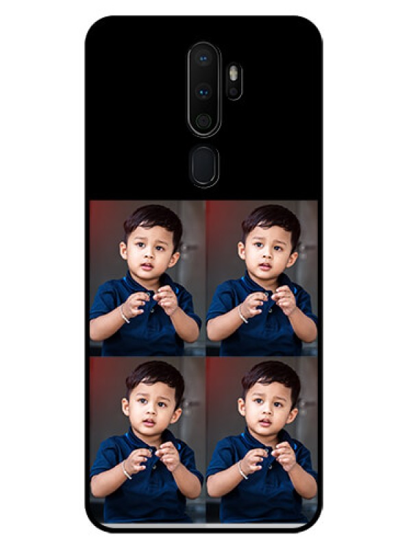 Custom Oppo A9 2020 4 Image Holder on Glass Mobile Cover