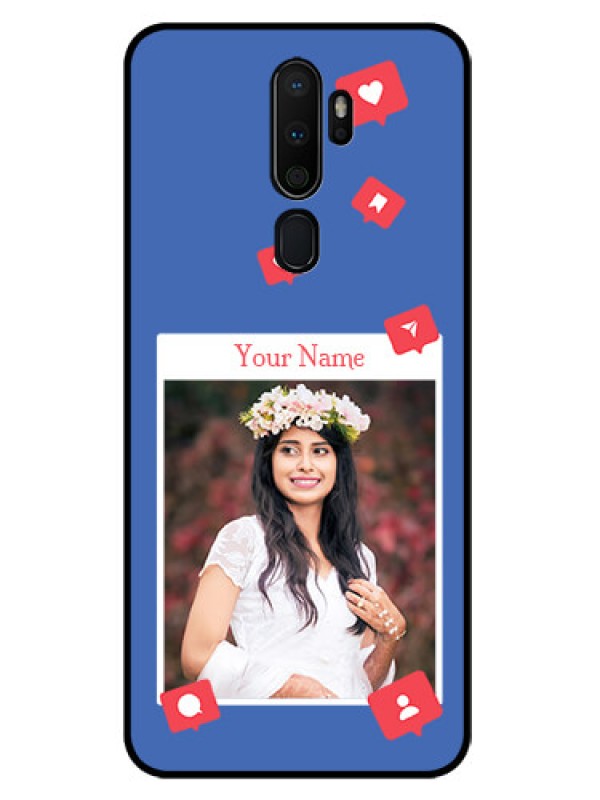 Custom Oppo A9 2020 Custom Glass Phone Case - Like Share And Comment Design