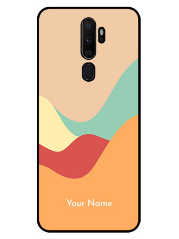 Custom Oppo A9 2020 Personalized Glass Phone Case - Ocean Waves Multi-colour Design