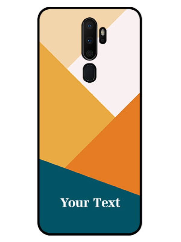 Custom Oppo A9 2020 Personalized Glass Phone Case - Stacked Multi-colour Design