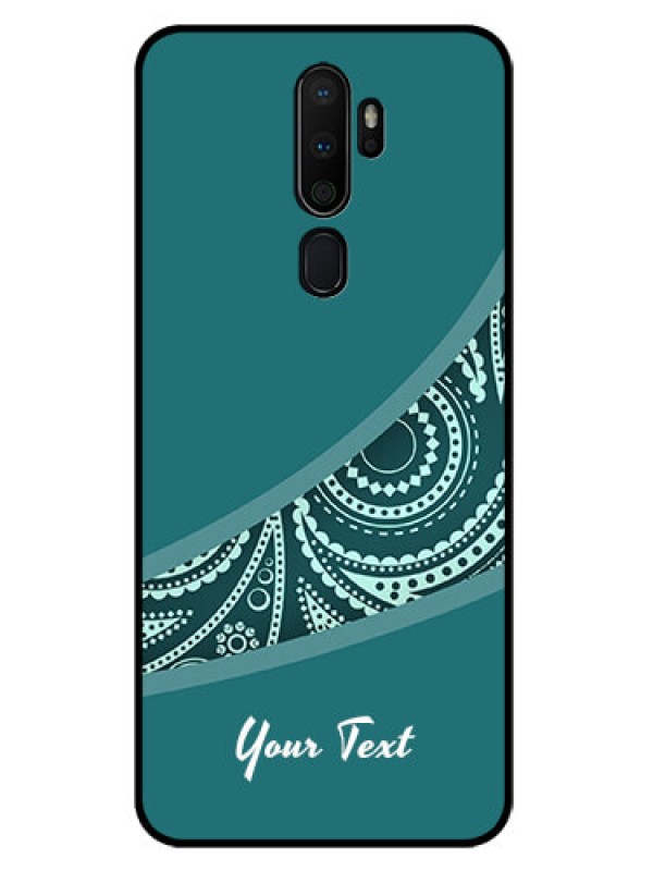 Custom Oppo A9 2020 Photo Printing on Glass Case - semi visible floral Design