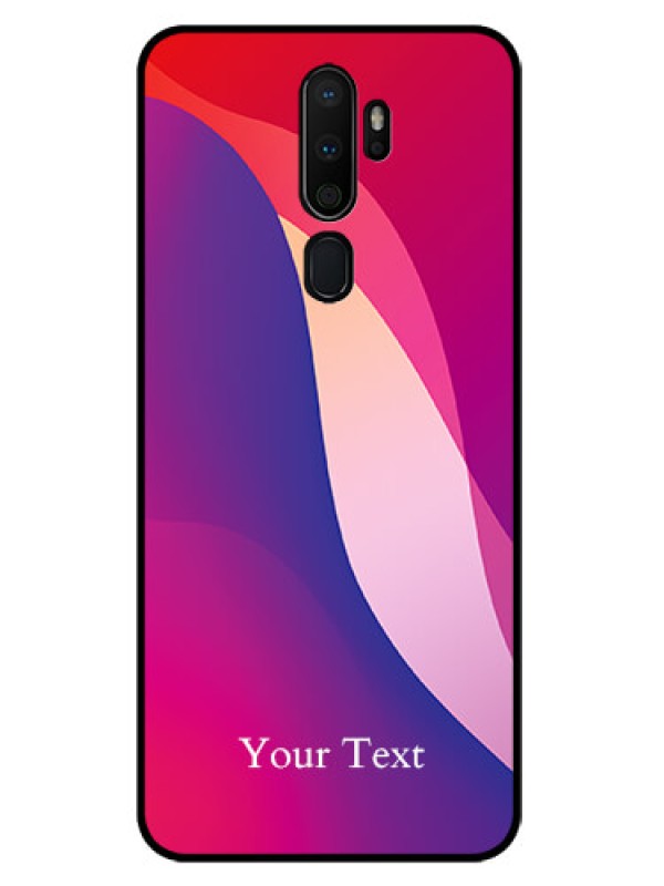 Custom Oppo A9 2020 Personalized Glass Phone Case - Digital abstract Overlap Design