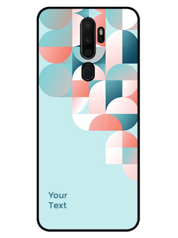 Custom Oppo A9 2020 Custom Glass Phone Case - Stylish Semi-circle Pattern Design