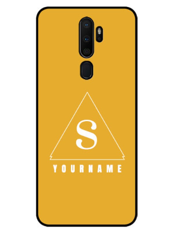 Custom Oppo A9 2020 Personalized Glass Phone Case - simple triangle Design