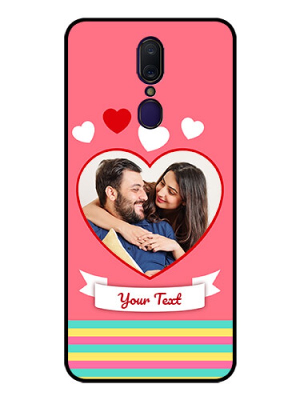 Custom Oppo A9 Photo Printing on Glass Case  - Love Doodle Design