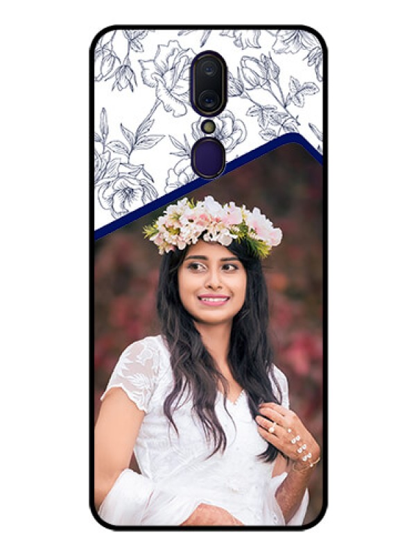 Custom Oppo A9 Personalized Glass Phone Case  - Premium Floral Design