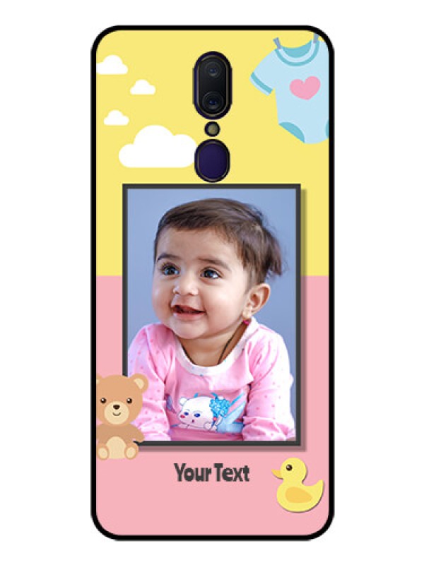 Custom Oppo A9 Photo Printing on Glass Case  - Kids 2 Color Design