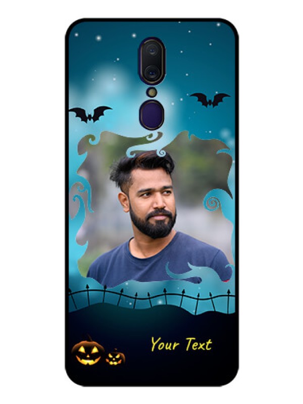 Custom Oppo A9 Custom Glass Phone Case  - Halloween frame design