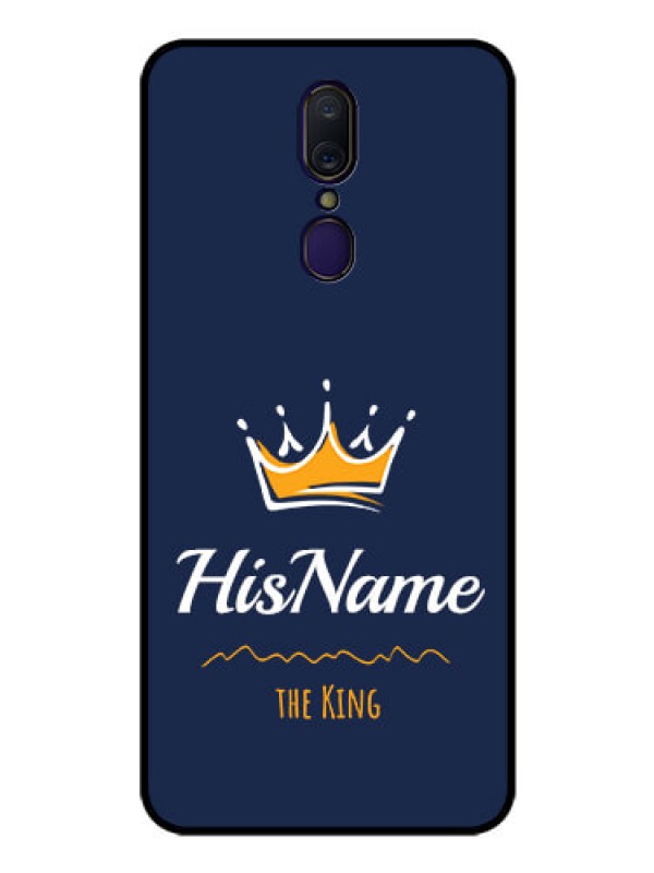 Custom Oppo A9 Glass Phone Case King with Name