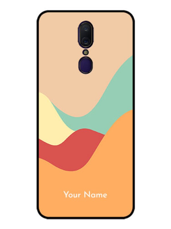 Custom Oppo A9 Personalized Glass Phone Case - Ocean Waves Multi-colour Design