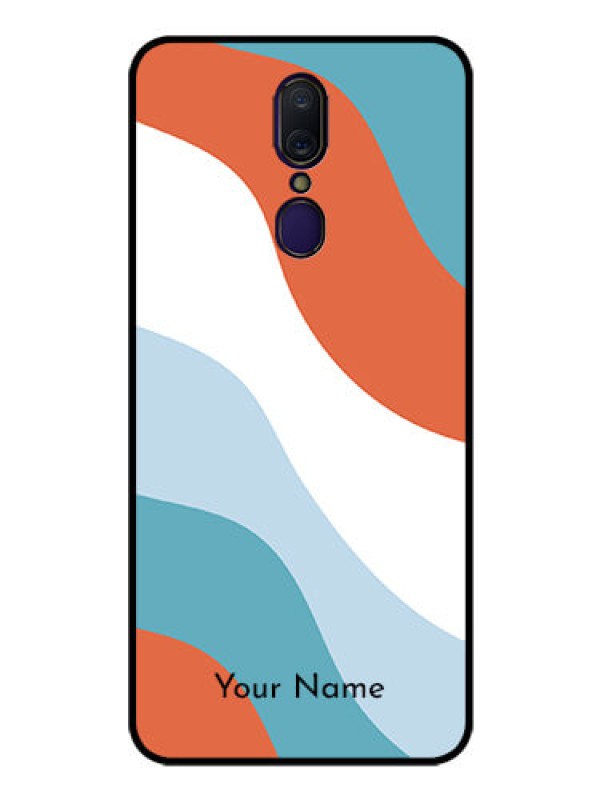 Custom Oppo A9 Custom Glass Mobile Case - coloured Waves Design
