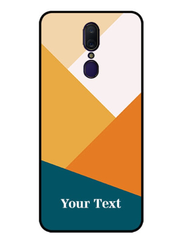 Custom Oppo A9 Personalized Glass Phone Case - Stacked Multi-colour Design