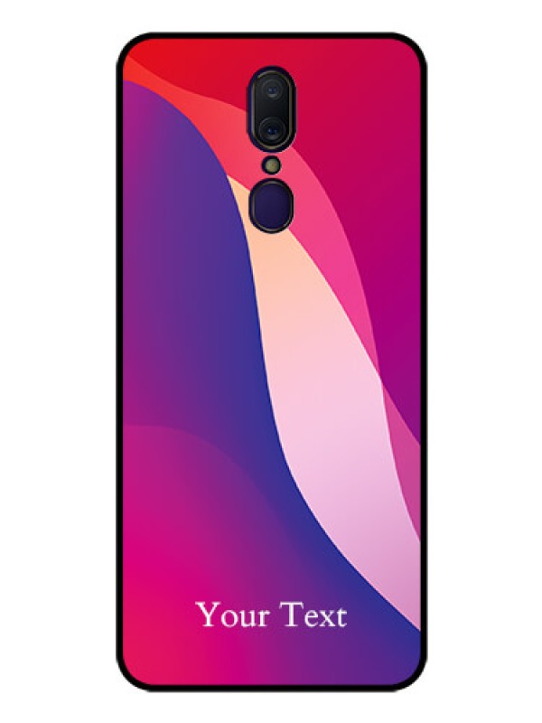 Custom Oppo A9 Personalized Glass Phone Case - Digital abstract Overlap Design