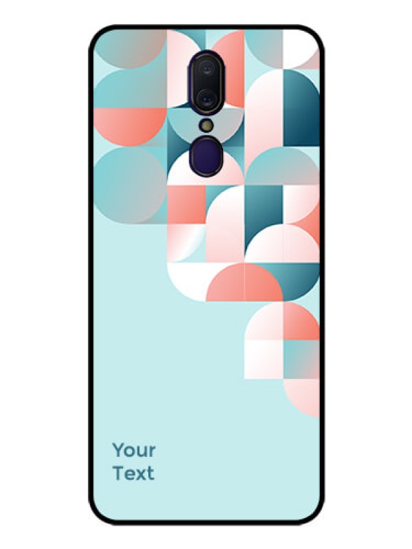 Custom Oppo A9 Custom Glass Phone Case - Stylish Semi-circle Pattern Design