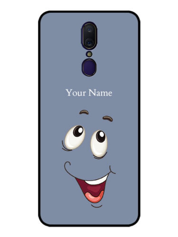Custom Oppo A9 Photo Printing on Glass Case - Laughing Cartoon Face Design