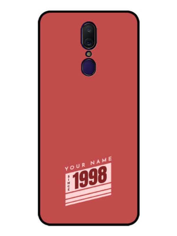 Custom Oppo A9 Custom Glass Phone Case - Red custom year of birth Design