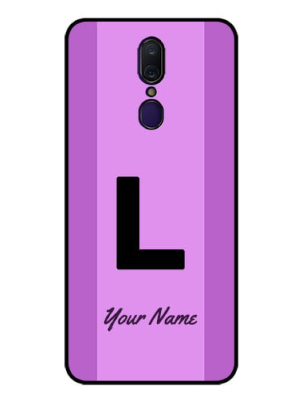 Custom Oppo A9 Custom Glass Phone Case - Tricolor custom text Design