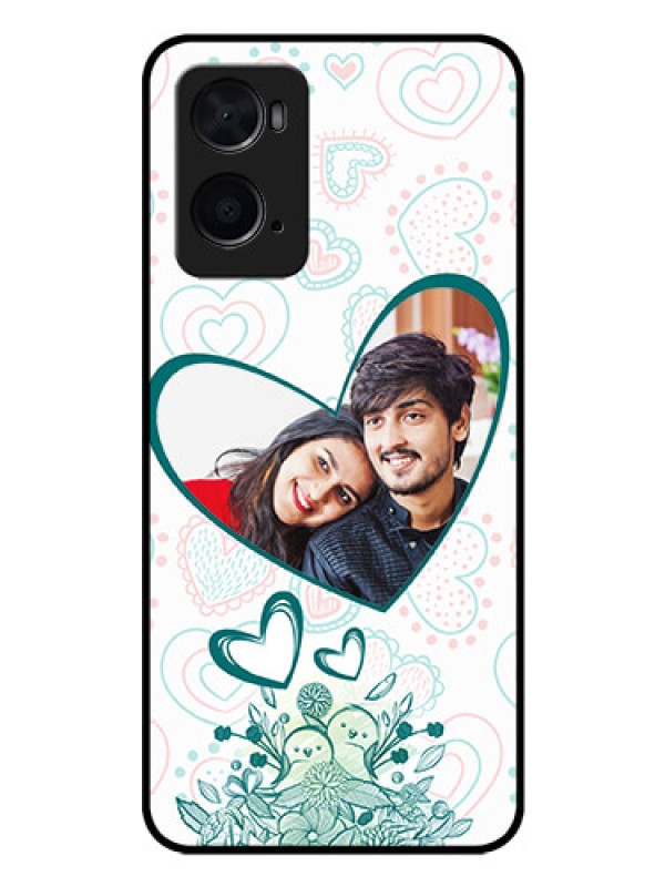 Custom Oppo A96 Photo Printing on Glass Case - Premium Couple Design