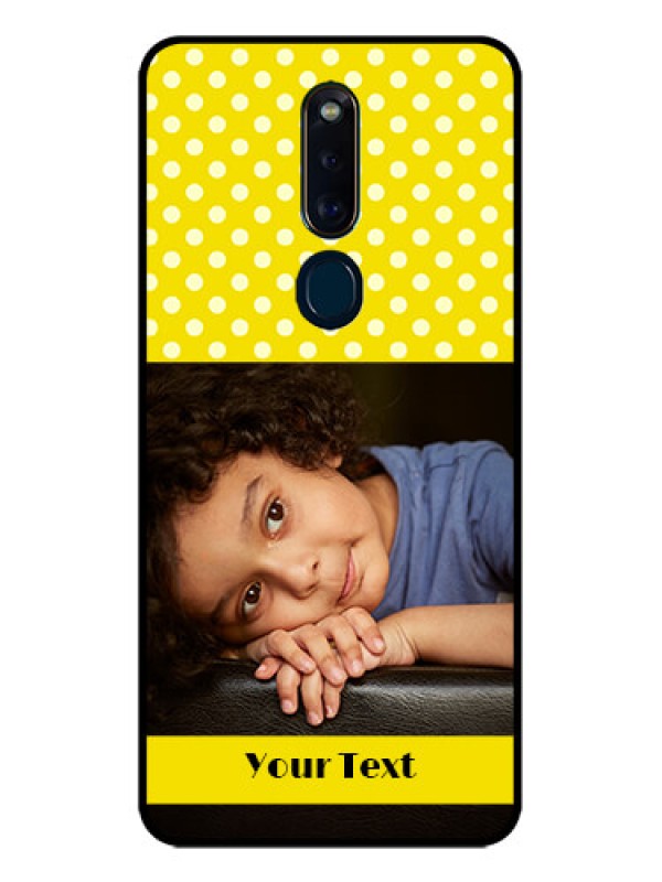 Custom Oppo F11 Pro Custom Glass Phone Case  - Bright Yellow Case Design