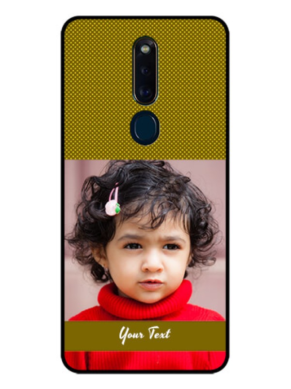 Custom Oppo F11 Pro Custom Glass Phone Case  - Simple Green Color Design
