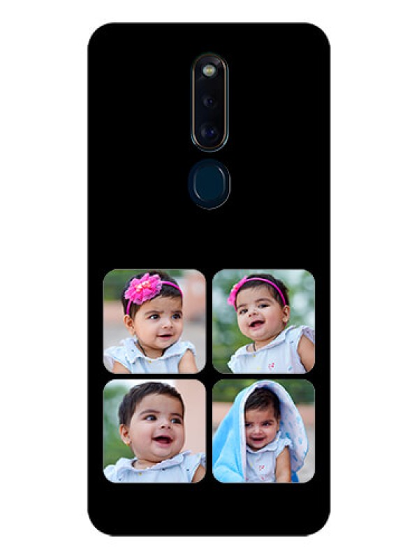 Custom Oppo F11 Pro Photo Printing on Glass Case  - Multiple Pictures Design