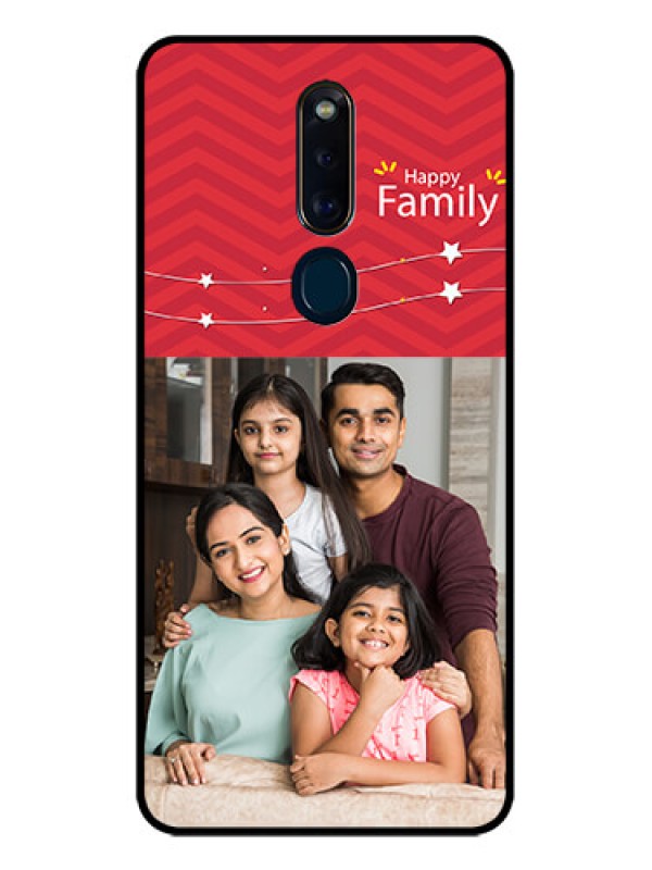 Custom Oppo F11 Pro Personalized Glass Phone Case  - Happy Family Design