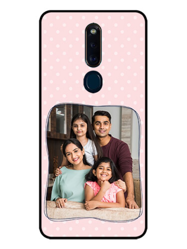 Custom Oppo F11 Pro Custom Glass Phone Case  - Family with Dots Design