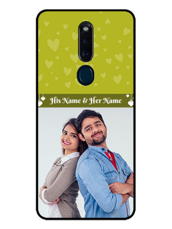 Custom Oppo F11 Pro Custom Glass Phone Case  - You & Me Heart Design