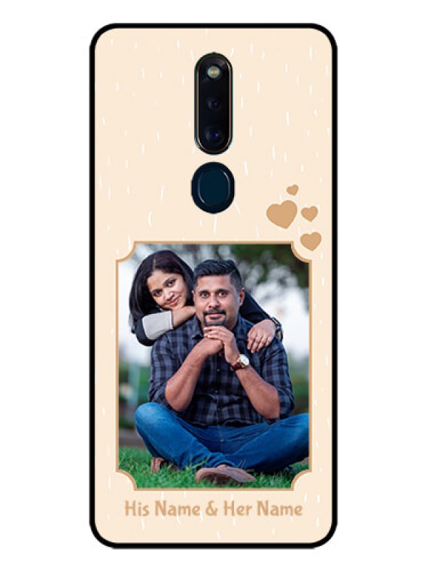 Custom Oppo F11 Pro Custom Glass Phone Case  - with confetti love design 
