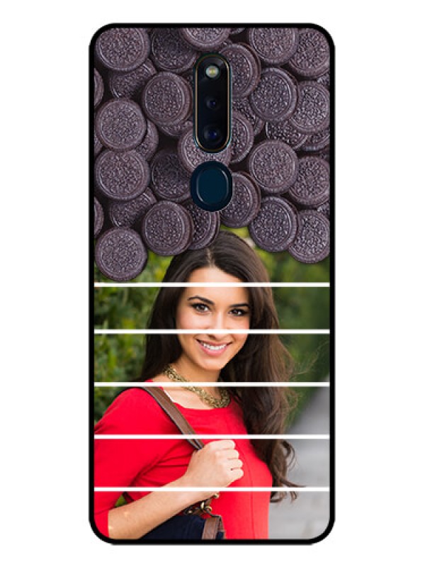 Custom Oppo F11 Pro Custom Glass Phone Case  - with Oreo Biscuit Design