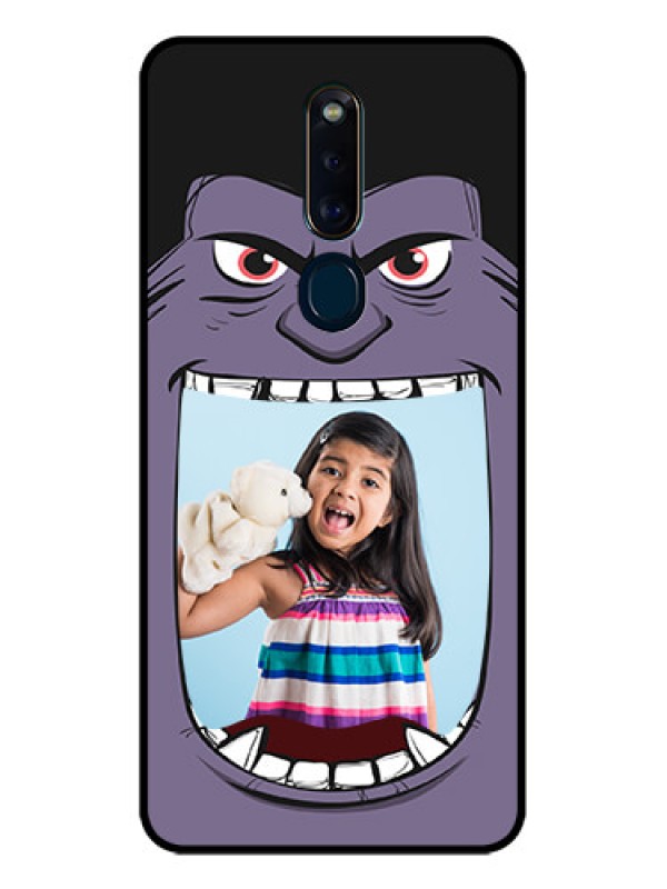 Custom Oppo F11 Pro Custom Glass Phone Case  - Angry Monster Design