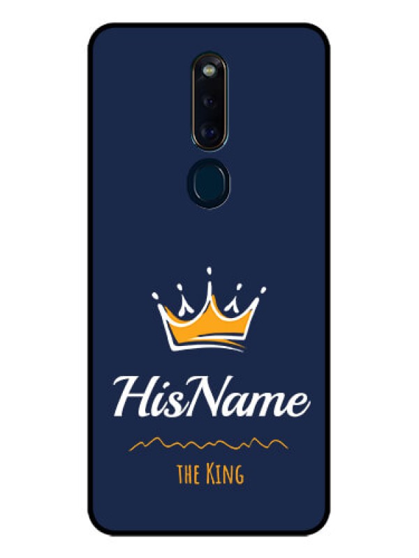 Custom Oppo F11 Pro Glass Phone Case King with Name