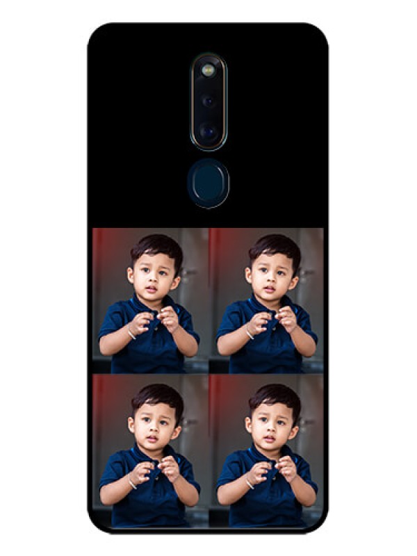 Custom Oppo F11 Pro 4 Image Holder on Glass Mobile Cover