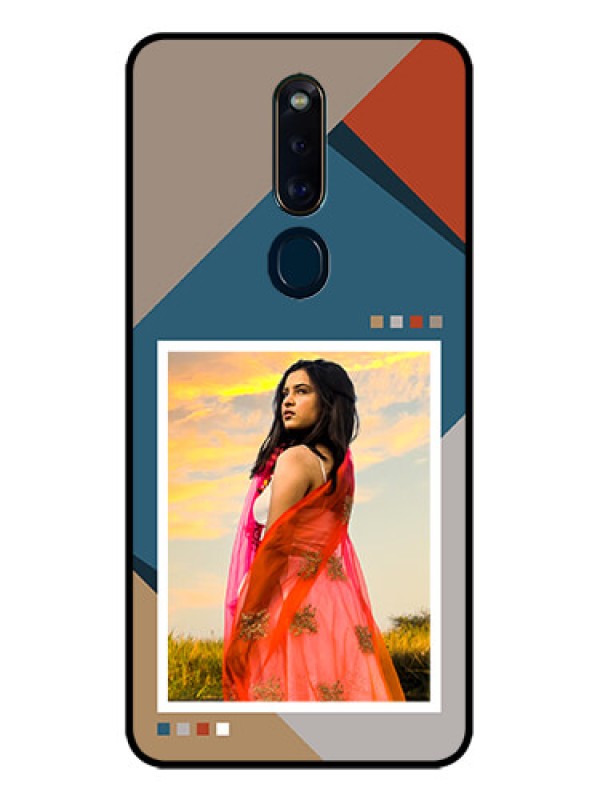 Custom Oppo F11 Pro Personalized Glass Phone Case - Retro color pallet Design