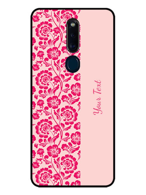 Custom Oppo F11 Pro Custom Glass Phone Case - Attractive Floral Pattern Design