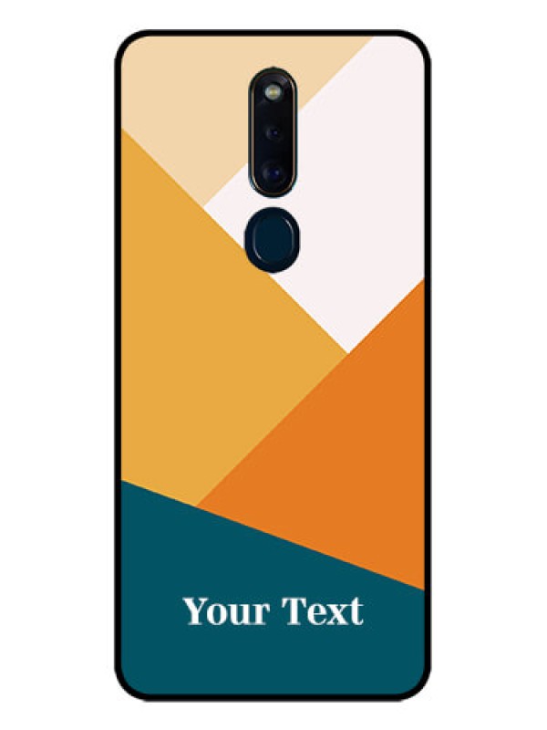 Custom Oppo F11 Pro Personalized Glass Phone Case - Stacked Multi-colour Design