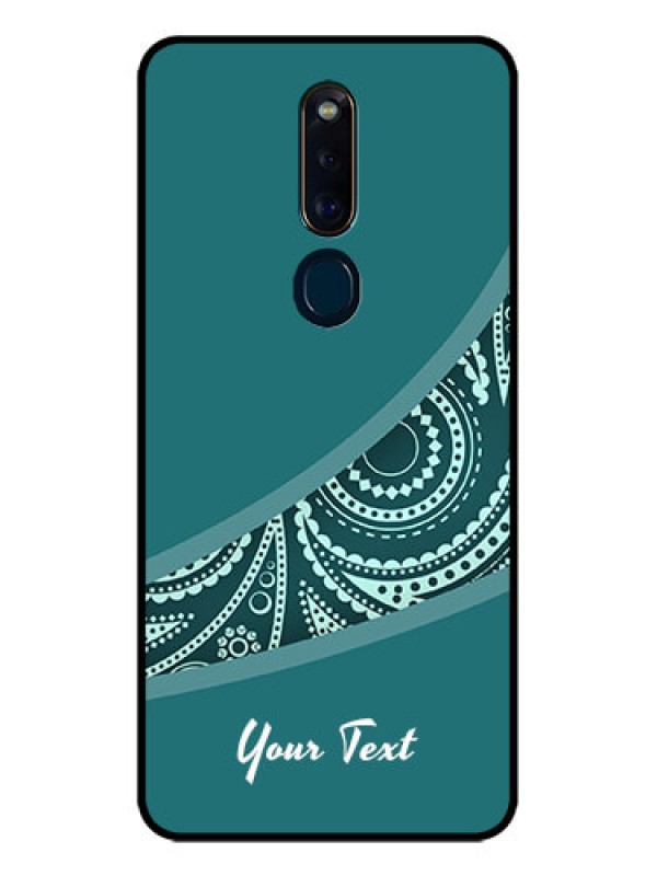 Custom Oppo F11 Pro Photo Printing on Glass Case - semi visible floral Design